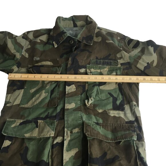 US Army BDU Field Jacket Mens Large Woodland Camo Combat Coat 4 Pocket Military - Picture 5 of 14